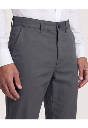 Pantalón Basico Chino  Para Hombre Gris Ostu