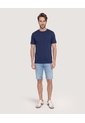 Camiseta Oversize Texturizada  Para Hombre Azul Ostu de Ostu