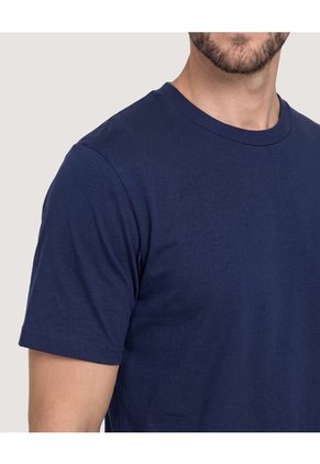 Camiseta Oversize Texturizada  Para Hombre Azul Ostu