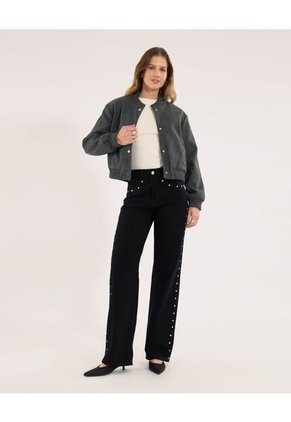 Chaqueta Para Mujer Bomber Color Gris Marca Ostu #40080221