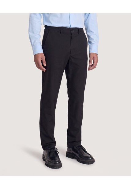 Pantalón Basico Chino  Para Hombre Negro Ostu