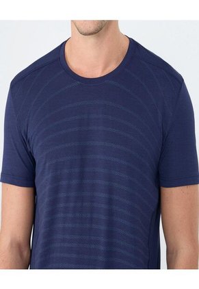 Camiseta Para Hombre Manga Corta Color Azul Oscuro Marca Ostu #60091509