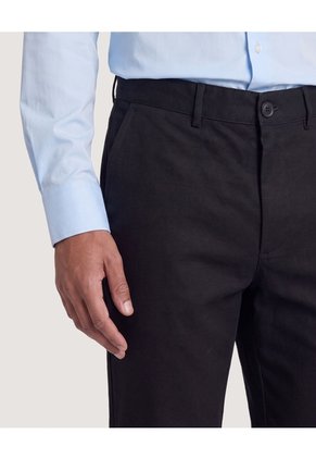 Pantalón Basico Chino  Para Hombre Negro Ostu