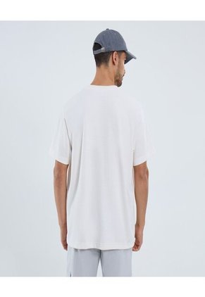 Camiseta Para Hombre Manga Corta Cuello Redondo Color Crema Marca Ostu #60091641