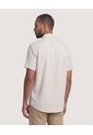 Camisa Texturizada Manga Corta  Para Hombre Beige Ostu de Ostu