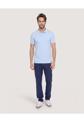 Pantalón Basico Chino  Para Hombre Azul Ostu