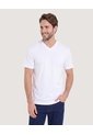 Camiseta Essential Cuello V  Para Hombre Blanco Ostu de Ostu