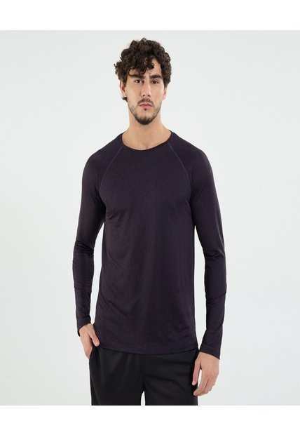 Camiseta Para Hombre Manga Larga Color Café Marca Ostu #60091514