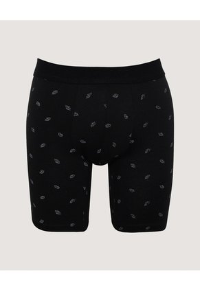 Boxer Medio Estampado Para Hombre Negro Ostu