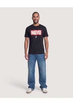 Camiseta Marvel Spider-Man Para Hombre Negro Ostu