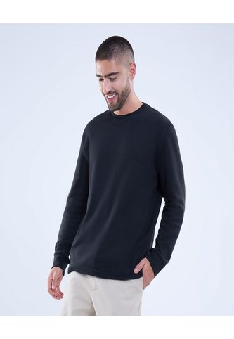 Buzo Para Hombre Cuello Redondo Color Negro Marca Ostu #60060504 Ostu