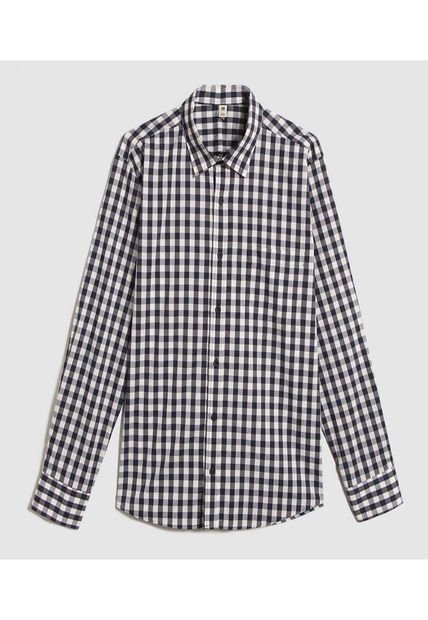 Camisa Para Hombre Manga Larga Con Bolsillo Color Azul  Marca Ostu #60010753