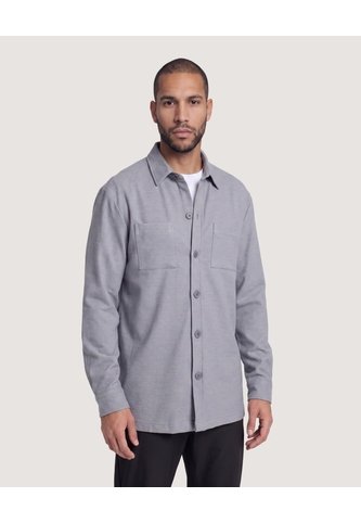 Sobrecamisa Con Bolsillos  Para Hombre Negro Ostu Ostu