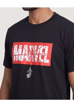 Camiseta Marvel Spider-Man Para Hombre Negro Ostu