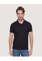 Polo Basica  Para Hombre Negro Ostu de Ostu