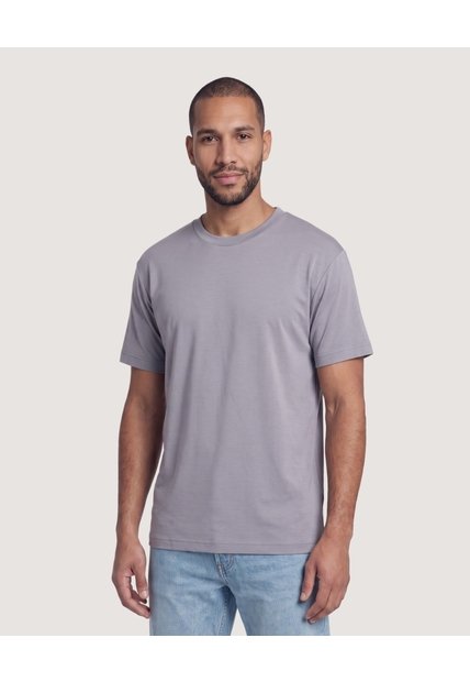 Camiseta Estampado Posterior  Para Hombre Gris Ostu