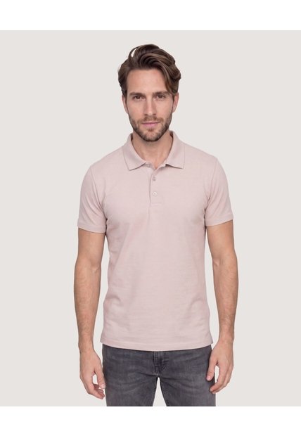 Polo Basica  Para Hombre Café Ostu