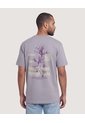 Camiseta Estampado Posterior  Para Hombre Gris Ostu de Ostu