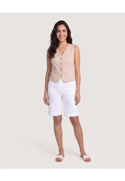 Chaleco Suede  Para Mujer Café Ostu