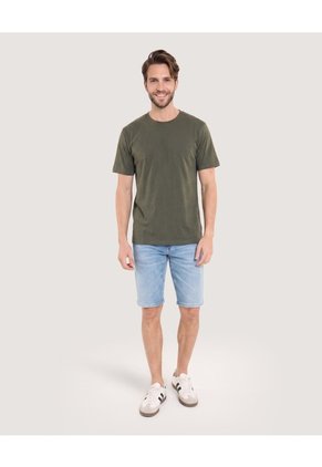 Bermuda Slim Dirty Denim Para Hombre Azul Ostu