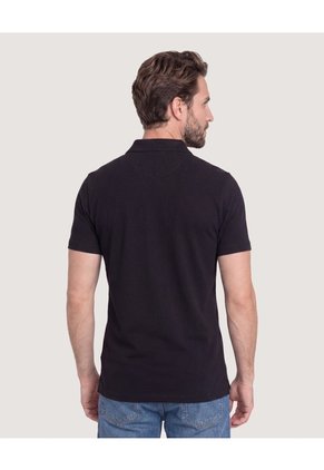 Polo Basica  Para Hombre Negro Ostu