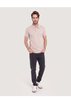 Polo Basica  Para Hombre Café Ostu