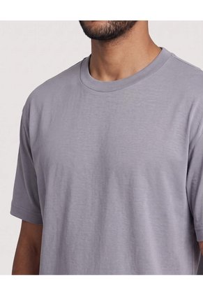 Camiseta Estampado Posterior  Para Hombre Gris Ostu