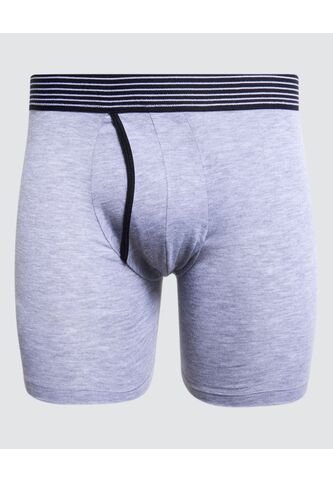 Boxer Para Hombre Bragueta Medio Algodón Color Gris  Marca Ostu #60000414 Ostu