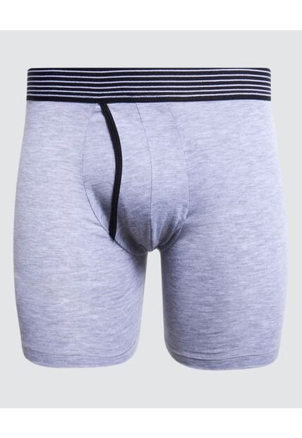 Boxer Para Hombre Bragueta Medio Algodón Color Gris  Marca Ostu #60000414