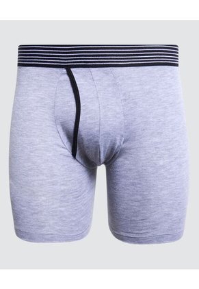 Boxer Para Hombre Bragueta Medio Algodón Color Gris  Marca Ostu #60000414