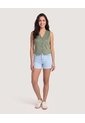 Chaleco Suede  Para Mujer Verde Ostu de Ostu