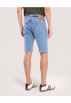 Bermuda Slim Dirty Denim Para Hombre Azul Ostu