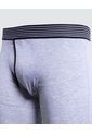 Boxer Para Hombre Bragueta Medio Algodón Color Gris  Marca Ostu #60000414 de Ostu