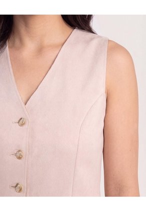 Chaleco Suede Para Mujer Café Ostu