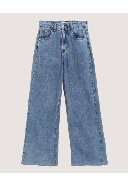 Jean  Para Mujer Wide-Leg Color Azul Marca Ostu #40160655
