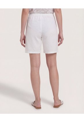 Short Clásico Tiro Alto  Para Mujer Blanco Ostu