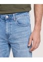 Bermuda Slim Dirty Denim  Para Hombre Azul Ostu de Ostu