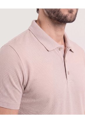 Polo Basica  Para Hombre Café Ostu