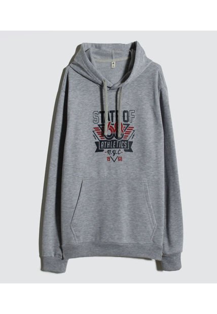 Buzo Para Hombre Hoodie Color Gris  Marca Ostu #60060393