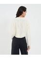 Saco Para Mujer Cuello Redondo Color Crema Marca Ostu #40330074 de Ostu