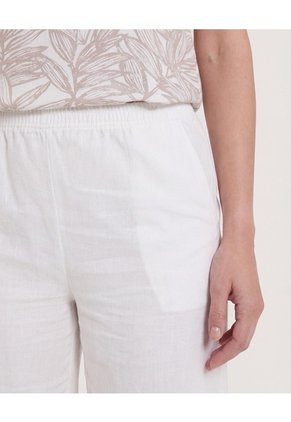 Short Clásico Tiro Alto  Para Mujer Blanco Ostu