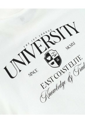 Camiseta Estampado Posterior Para Hombre Crema Ostu