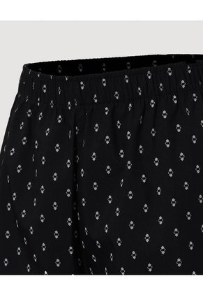 Boxer Amplio Estampado Geométrico X1 Para Hombre Negro Ostu