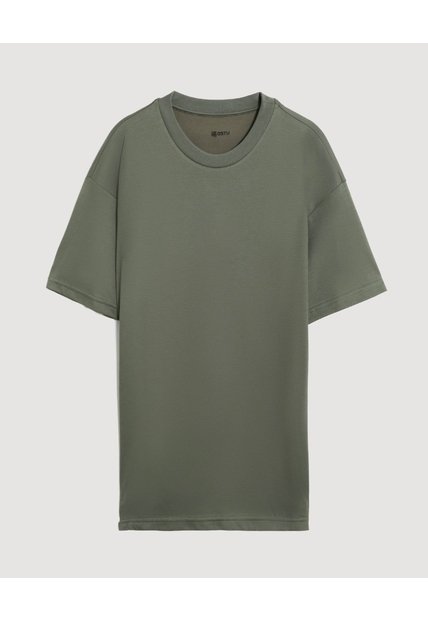 Camiseta Estampado Posterior  Para Hombre Verde Ostu