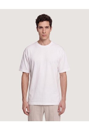 Camiseta Estampado Posterior Para Hombre Crema Ostu