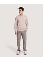 Buzo Cuello Redondo Unicolor  Para Hombre Café Ostu de Ostu