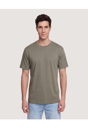 Camiseta Estampado Posterior  Para Hombre Verde Ostu