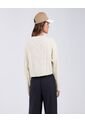 Saco Para Mujer Cuello Redondo Color Crema Marca Ostu #40330074 de Ostu