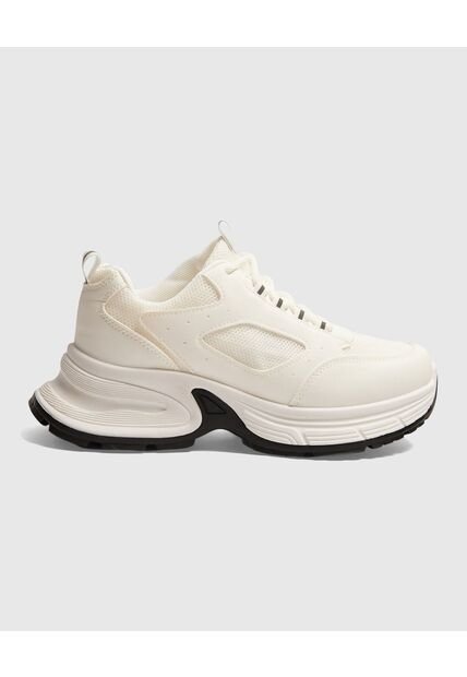 Tenis Para Mujer Chunky Color Blanco Marca Ostu #40720172