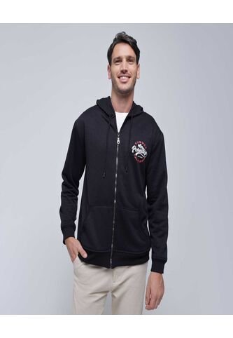 Buzo Para Hombre Zipper Color Negro Marca Ostu #60060385 Ostu